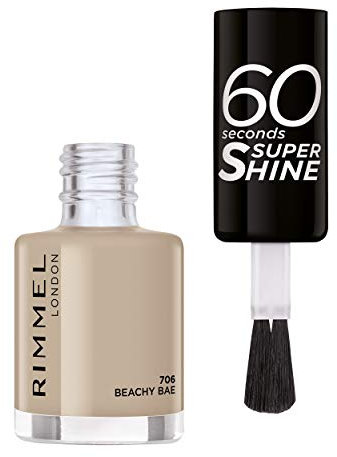 Rimmel 60 Seconds Super Shine Colour Block Nail Polish - Ultra Shine and Long Lasting - Quick Drying 8 ml (Pack of 1)