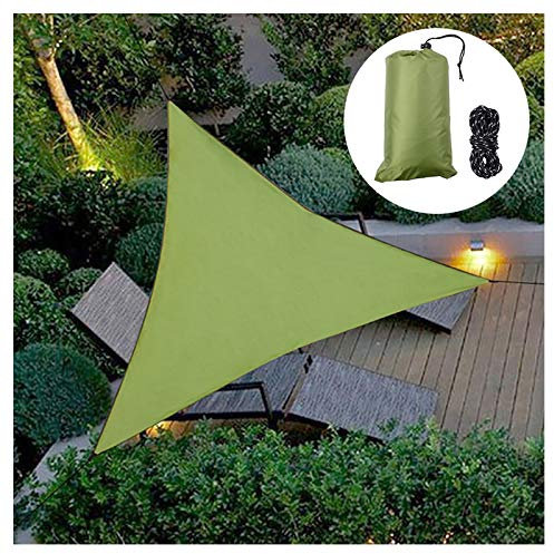 INHDBOX Triangle Sun Sail Shade Awning Canopy 4x4x4m, Waterproof Sunscreen Anti-UV Sun Sail with Free 3 * 2m Rope, Perfect for Outdoor Garden Patio Party
