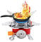 CMLLING Portable Outdoor Gas Stove - Foldable, Travel Hiking Picnic BBQ Cookware