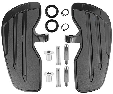 Yctze 0 Ersatz für Indian Scout/Sixty/Bobber 2015-2021 (Mattschwarz + Glanzschwarz) Aluminium Front Rider Trittbretter Fußrasten Trittbrett passend Indian Scout Bobber Exhaust
