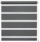 Deco Company Duo Klemmrollo, Doppelrollo, Rollo für Fenster ohne Bohren, Alle Montage-Teile inklusive, Polyester, Anthrazit, 45 x 150 cm