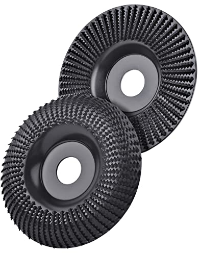 2PACK Holz Schleifscheibe für Winkelschleifer 125mm, BROTOU Holz Schleifscheibe, Holzfräser Raspelscheibe Schleifscheiben 125mm Winkelschleifer für winkelschleifer Polieren, Schnitzen, Schleifen