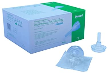Romed Urinalkondom externer Katheter Silikon, für Männer, einzeln verpackt (XL, 30 Stück)
