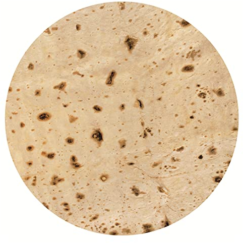 Floatdream Tortilla Decke, Doppelseitig Runde Neuheit Decke, Realistische Lebensmittelmuster Kreative Decke, Es Kann im Schlafzimmer, Sofa und zu Allen Jahreszeiten Verwendet Werden(150 * 150CM)