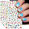 JMEOWIO 12 Sheets Summer Ocean Nail Art Stickers Decals Self-Adhesive Fish Beach Turtle Whale Nail Supplies Nail Art Design Decoration Accessories
