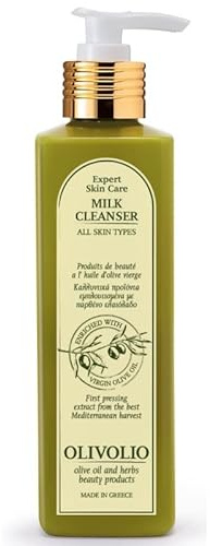 Olivolio Reinigungsmilch/Gesichtsreiniger mit 100% Bio Olivenöl - für alle Hauttypen - 250 ml