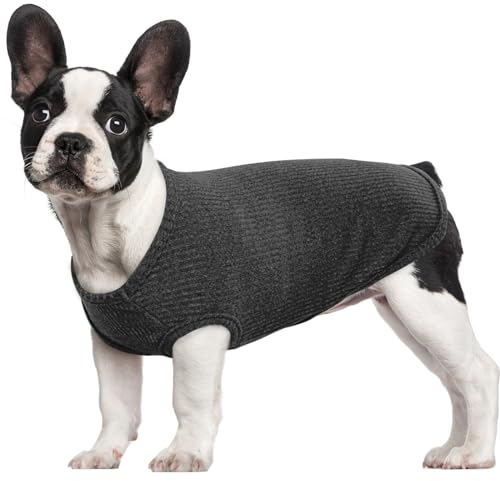 Hjumarayan Hundepullover Kleine Hunde - Hundeshirt Dünn Hunde Pullover Sonnenschutz Tshirt Elastisch Hundepulli Gestreifte Shirt Pullis für Chihuahua Yorkshire Terrier (Schwarz XXS)