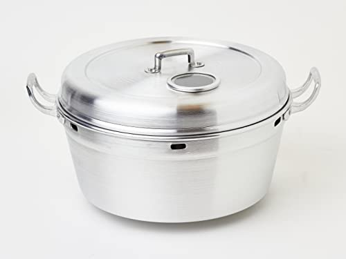 Olla de horno molde bizcochera de aluminio con visor 24 cm, incluye difusor de calor