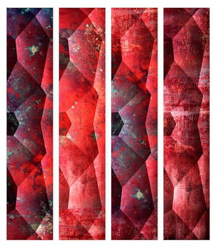 murando PREMIUM PURO Tapete Realistische Tapete ohne Rapport und Versatz 10m Vlies Tapetenrolle Wandtapete modern design Fototapete Betonoptik geometrisch rot violett f-A-0775-j-a