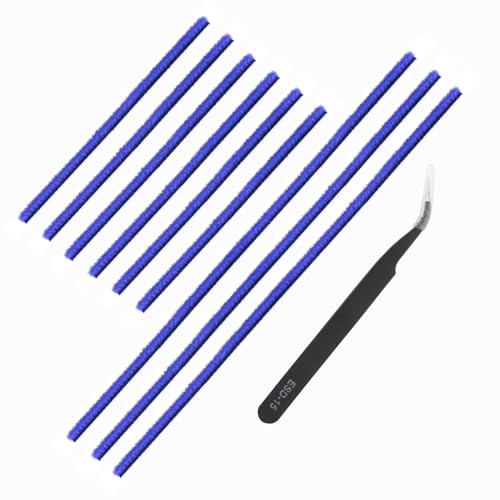 9PCS (3 Long 6 Short) Soft Plush Strips Replacement for Dyson V6 V7 V8 V10 V11 Vacuum Cleaner Soft Roller, Vacuum Cleaner Head Replacement Part Blue Brush