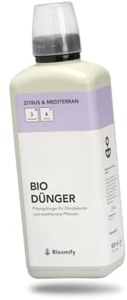 Bloomify® Bio Flüssigdünger für Zitrus- und mediterrane Pflanzen | ideales Nährstoffverhältnis für Zitronen und Olivenbäume | Zitrusdünger & mediterraner Dünger flüssig für Kübel, Garten