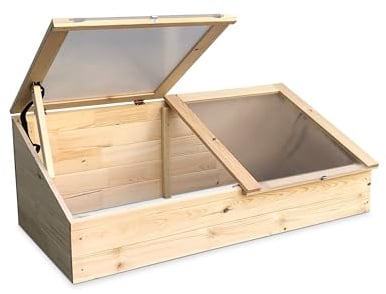 Serre froide en bois naturel
