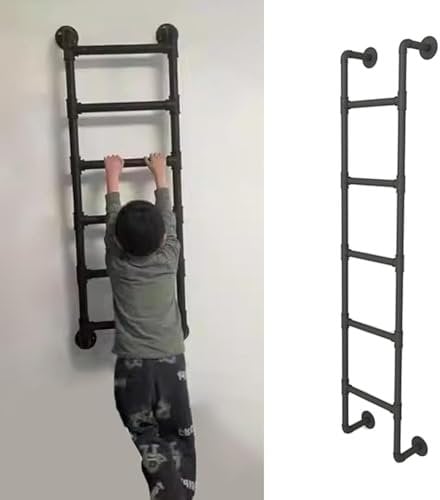3.3ft - 8ft Egress Ladder Basement, Window Well Escape Ladder, Attic Ladder for High Bed, Wrought Iron Loft Ladder, Bunk Bed Ladder, Loads 330lbs, Fittings Include (Size : 6.9FT/2.1M/82.8IN)