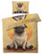 MOBEITI Mops Bettwäsche 140x200, Lustige Hunde Wendebettwäsche, Weiche Kuschelige Mikrofaser Bettbezug Set 2teilig, 1 Kissenbezug 70x90, mit Reißverschluss -MO&328