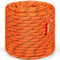 VEVOR Corde en Polyester Double tressé, 19 mm x 67,06 m, Corde d'escalade en Plein air, 24 brins, résistance à la Rupture de 88,96 KN, pour randonnée, Camping, balançoire, Sauvetage, Orange et Noir