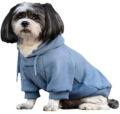Spark Paws Hunde-Kapuzenpullover – Premium-Qualität, butterweich, hervorragender Komfort und Passform, beruhigende Fleece-Innenseite, geeignet für alle Rassen - Slate Blue - S