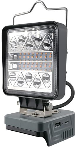Lámpara Con Batería Para Einhell, Foco Led Giratorio De 180°, 6 Modos De Brillo, Lámpara De Trabajo Led Inalámbrica Con Tipo C y Carga USB, Lámpara De Obra Para Reparación De Automóviles
