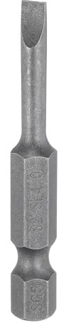 QUARKZMAN SL4 Punte per Cacciavite a Taglio Magnetica 4mm S2 Punta Cacciavite a Testa Piatta Acciaio 1/4 Punte Trapano Cacciavite Grado Industriale Gambo Esagonale 50mm (2) Lungo per Viti