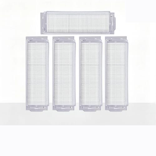 Nilnyvda Compatible con el Robot Aspirador Xiaomi S10, S12, T12, B106GL, Mop 2S, XMSTJQR2S, 3C B106CN Piezas de Repuesto: Cepillo Lateral Principal, Filtro HEPA, paño de fregona(5pcs HEPA Filter)