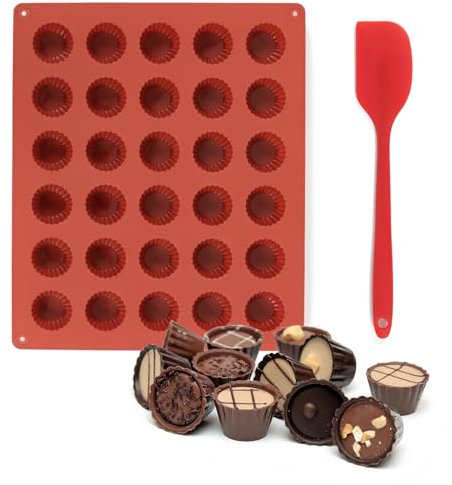 Pralinenform Silikon FüR 30 Mulden Silikonform Pralinen, Schokoladenform Pralinen Form, Silikon Extra Tief Pralinenformen FüR Schokolade Kekse, SüßIgkeiten, EiswüRfel, Cupcakes