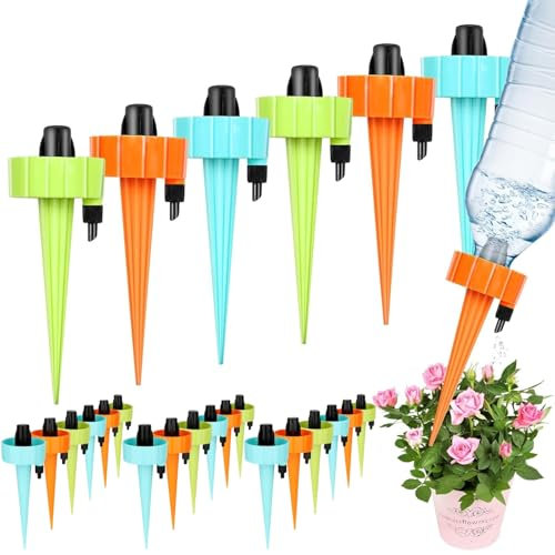 24pcs Irrigation Goutte à Goutte Kit, Arroseurs automatiques Plantes Irrigation Système, dispositif d'arrosage à vitesse réglable pour Plantes en pot dans le Jardin, Intérieur, Extérieur