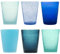 Memento Set mit 6 Wassergläsern aus Glaspaste 300 cc (Ozean)
