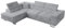 BROMARKT Sofa mit Schlaffunktion Ecksofa XXL Federn Couch Bettkasten Schlafsofa für Wohnzimmer Couch freistehend Anton Relaxfunktion Sofa 275x202x90 cm Hellgrau Links