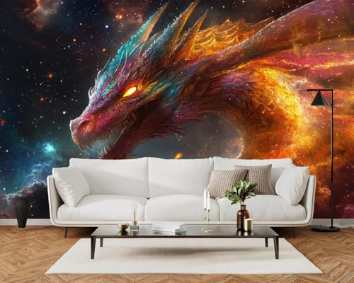 Wall Mural Dragon Mural Wallpaper Universe Removable Home Decor for Living Room Bedroom TV Background Kids Girls Rooms Decoration 826x589cm
