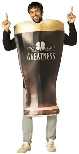 Halloween Costumes, Dark Beer Glass Costume, Women and Men, Adult One Size