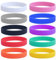 KEQAR 10 pezzi braccialetti in silicone per uomo e bambino, braccialetti colorati per il fitness, la corsa, lo sport, le feste