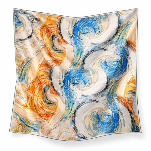 Alster Herz Premium Seidenschal Damen aus 100% reiner Seide – Elegantes Halstuch 176x110 cm - Leichter Schal Frühling Sommer Herbst Stilvolles Mode Accessoire – Geschenk Frauen
