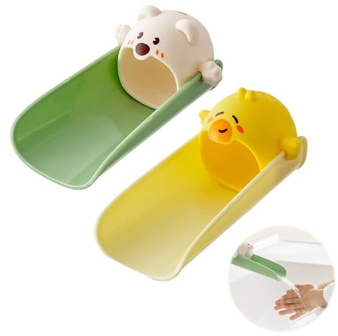 2 Pack Baby Bath Tap Covers for Kids, Food Grade Silicone Faucet Extender for Toddlers, Baby Hand Washing Tap Extension, Kids Sink Extender for Bathroom & Kitchen