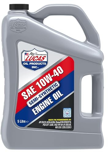 Lucas Oil Semi-Synthetic 10W-40 Engine Oil - 5 Litre