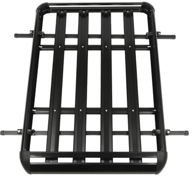 KKVUIIFF Dachgepäckträger, 160x100cm Universal Dachträger | Aluminium Korb Relingträger, Auto Dachträger Fracht, bis von 150kg/330lbs, für SUV-Modelle mit Eingebauten Gepäckträgern