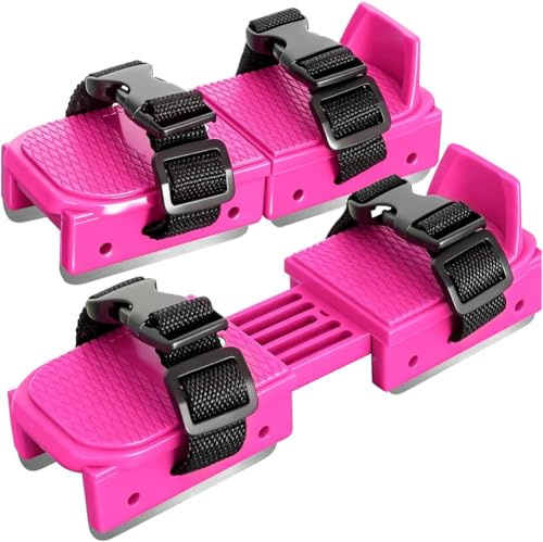 Qomcsrl Patini Regolabili per Bambini Piccoli Design A Doppia per Principianti Pattini da Hockey su Ghiaccio per Bambini Chiusura con Cinturino