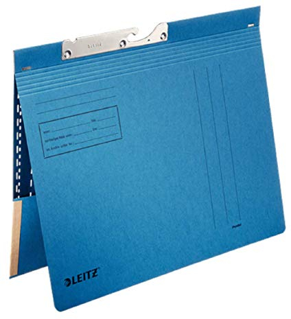 Leitz Pendelhefter Combi mit Tasche, kfm. Heftung, Manilakarton, blau