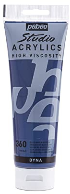 Pébéo - Acrylique Fine Studio Acrylics - Peinture Acrylique Bleu - Bleu-Noir Iridescent - 250 ml 169360
