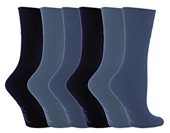 6 Pairs of Sock Shop Everyday Gentle Grip Socks Ladies 4-8 See Multi Variations and Designs (6 x RH16)