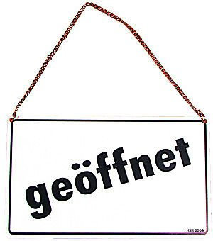 Wendeschild - GEÖFFNET - GESCHLOSSEN - Gr. ca. 25 x 15 cm - 308864