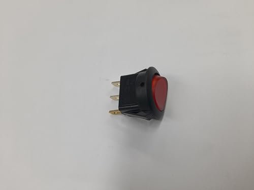 INTERRUTTORE UNIPOLARE LUMINOSO TONDO 6,5A 250 VAC PER MACCHINA DA CAFFE E FERRO DA STIRO