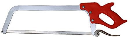 Beeketal 'BHKS-1' Profi Fleischer XL Knochensäge mit Sägeblattspannvorrichtung und 525 mm gehärtetem Sägeblatt mit spezieller Zahnung für Knochen oder gefrorenes Fleisch - Schnittlänge: ca. 465 mm