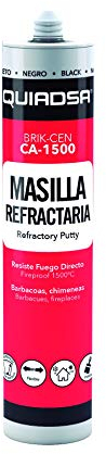 Quiadsa 52502319 Masilla Refractaria Resistente 1.500, Gris, 300 ml