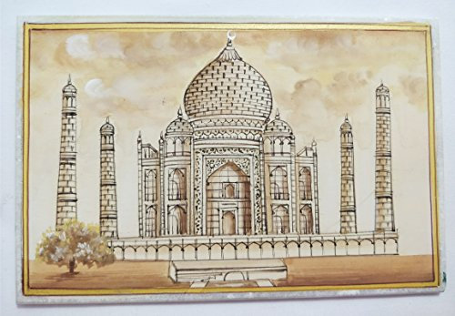 Rajasthan Gems Pinturas hechas a mano en mármol India Taj Mahal Home Decorationn