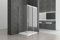 Durovin Bathrooms 1000 x 800mm Sliding Door L Shape Rectangular Frameless Shower Enclosure - 8mm Safety Clear Glass with Anti Slip Acrylic Tray