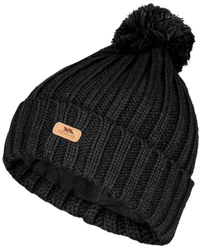 Trespass Mens Bobble Hat Thorns Black One Size