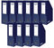 DONAU 7648101-18FSC Stehsammler Stehordner Archive Box Pappe A4/ 10er Pack/ 10 Stück/Lackierter Karton - Dunkelblau/bis zu 1000 Blatt Für Büro, Schule und Zuhause zur Aufbewahrung von Dokumenten