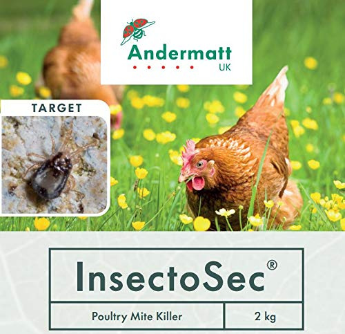 InsectoSec® Chicken Mite Powder 2Kg – UK Approved Chicken Mite Treatment | Natural & Organic | Diatomaceous Earth for chickens