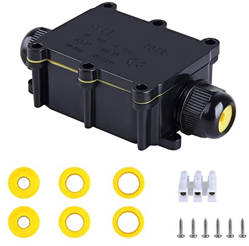SZFUDIGO Wasserdichte Abzweigdose für den Außenbereich, IP68, 2-Wege-Stecker-Draht, externe elektrische Abzweigdose, Kabelverbinder, Drahtdurchmesser 4–15 mm 1PCS
