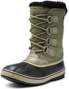 Sorel 1964 Pac Nylon WP, Stivali da Neve Impermeabili, Uomo, Sage/Dark Moss 2023/2024, 42 EU