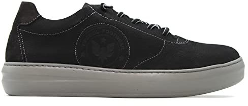 EXODO - BE-1064 Negro - Zapato Casual de Piel, cordón elástico, Suela de Goma, para: Hombre Color: Negro Talla:44